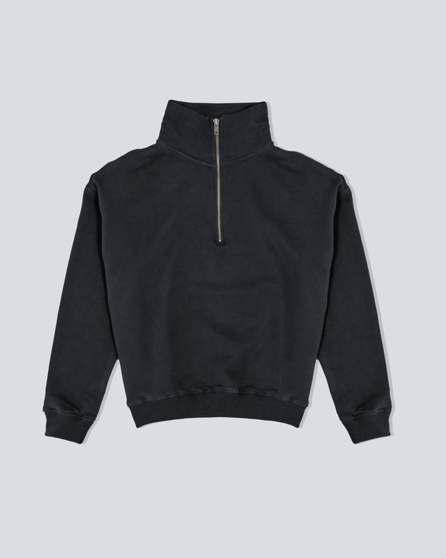 Vilgain Cotton Half Zip Hoodie – M Jet black