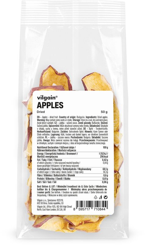 Levně Vilgain Jablka sušená – 3× plátky 50 g