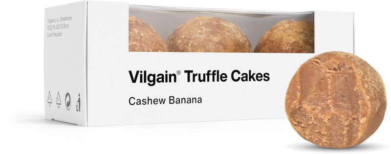 Vilgain Truffle Cakes BIO kešu a banán 45 g (3 x 15 g) Obrázek