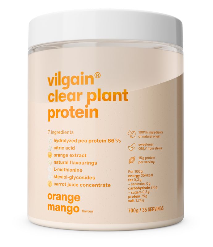 Levně Vilgain Clear Plant Protein – Mango a pomeranč 700 g