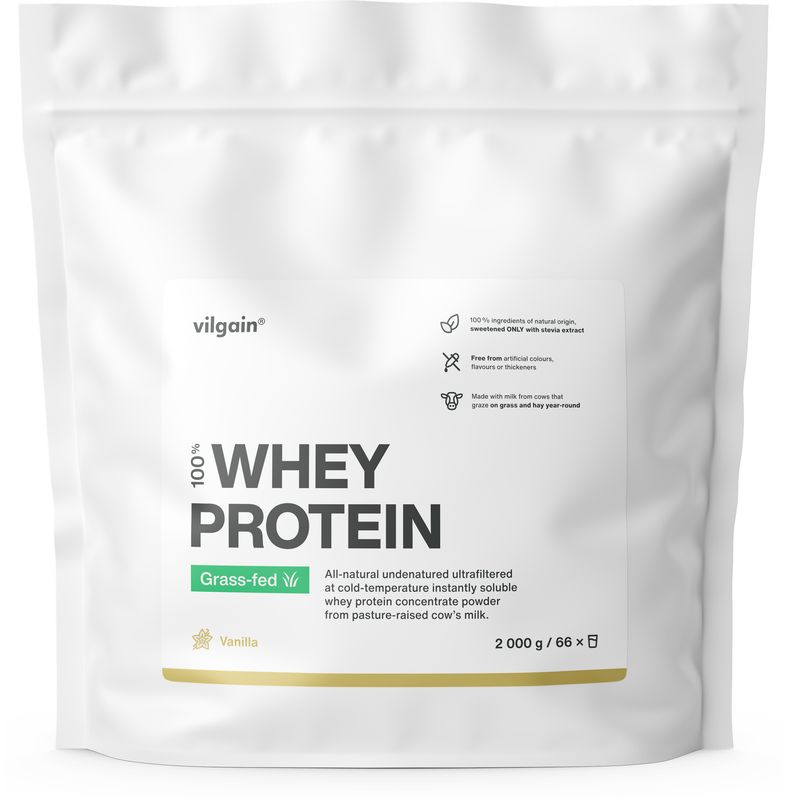 Levně Vilgain Grass-Fed Whey Protein – vanilka 2 000 g