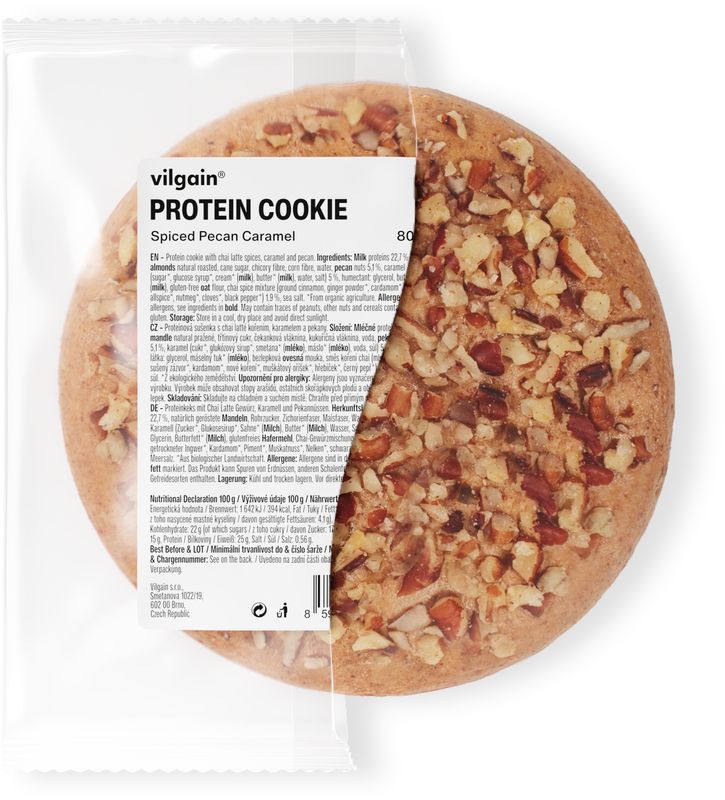 Vilgain Protein Cookie Spiced pecan caramel 80 g Obrázek