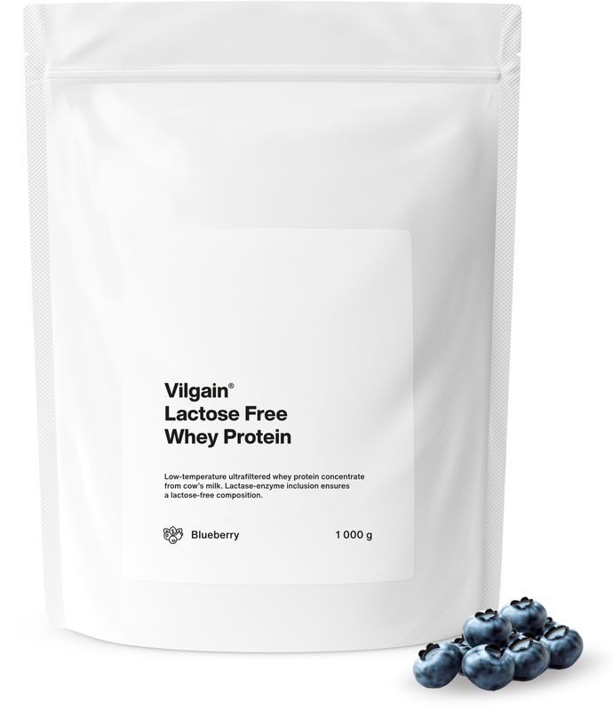 Vilgain Lactose Free Whey Protein borůvka 1000 g Obrázek