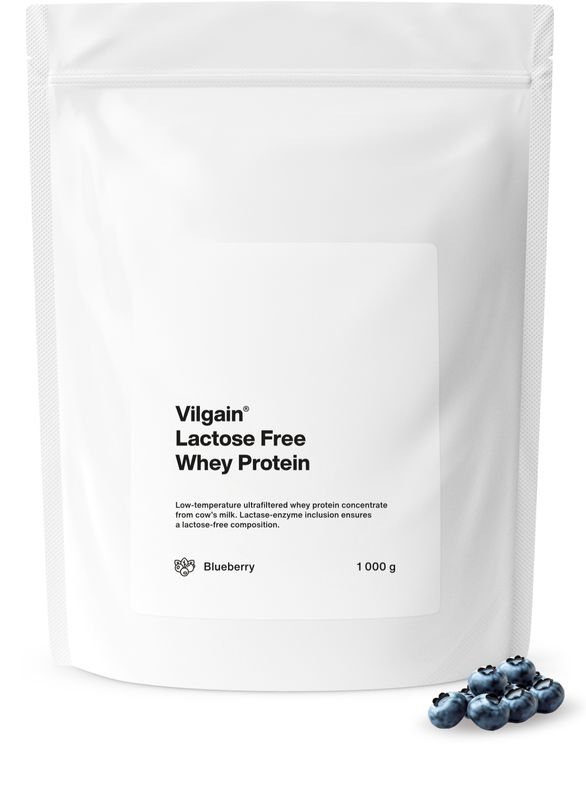 Vilgain Lactose Free Whey Protein borůvka 1000 g Obrázek