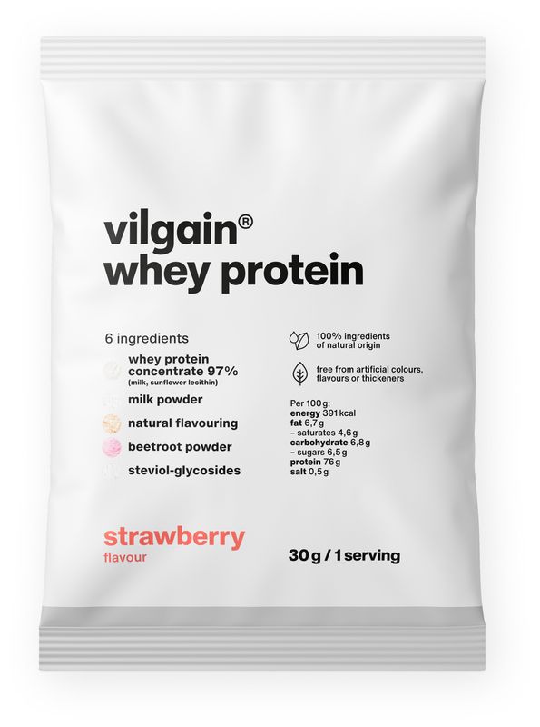 Levně Vilgain Whey Protein – jahoda 30 g