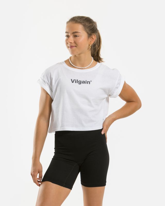 Vilgain Logotype Crop Top S Bílá Obrázek