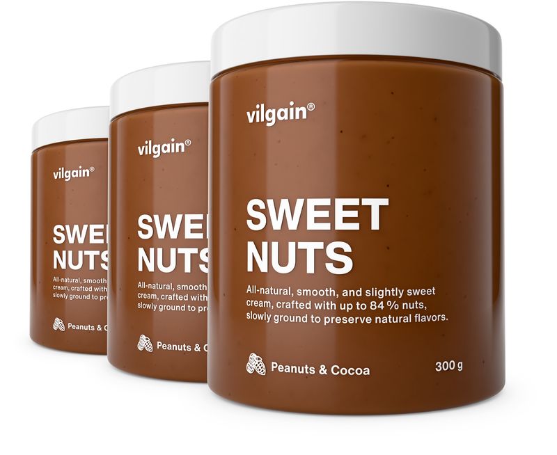 Vilgain Sweet Nuts – 3× Arašídy s kakaem 300 g