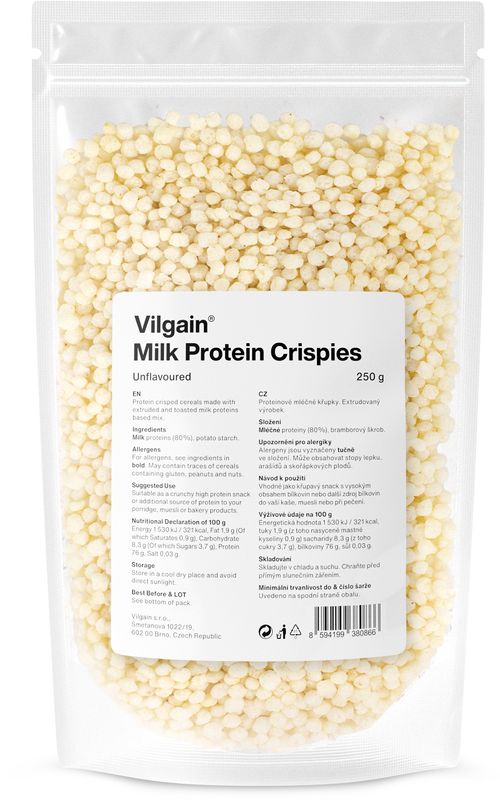 Vilgain Crispies mléčný protein 250 g Obrázek