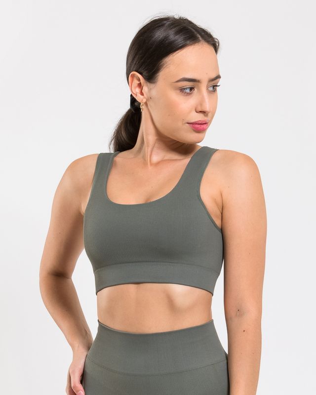 Vilgain Seamless Ribbed Bra XS/S moss Obrázek