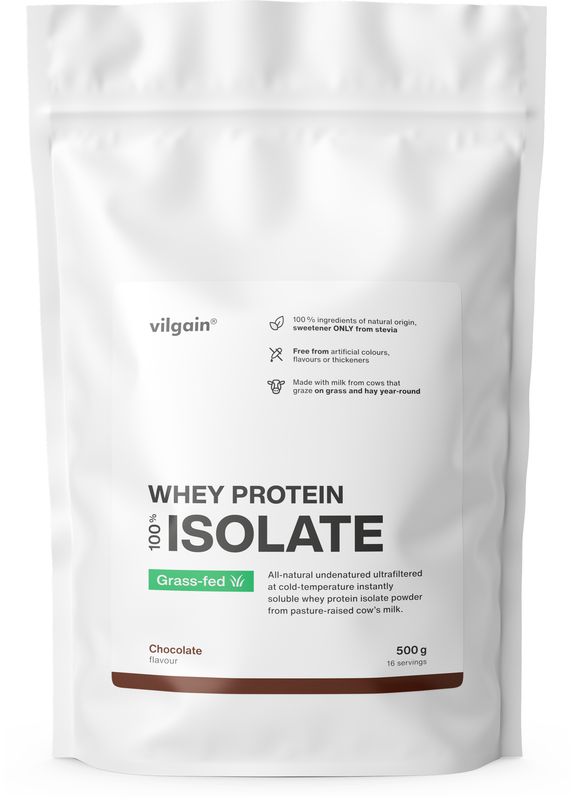 Levně Vilgain Grass-Fed Whey Protein Isolate – čokoláda 500 g
