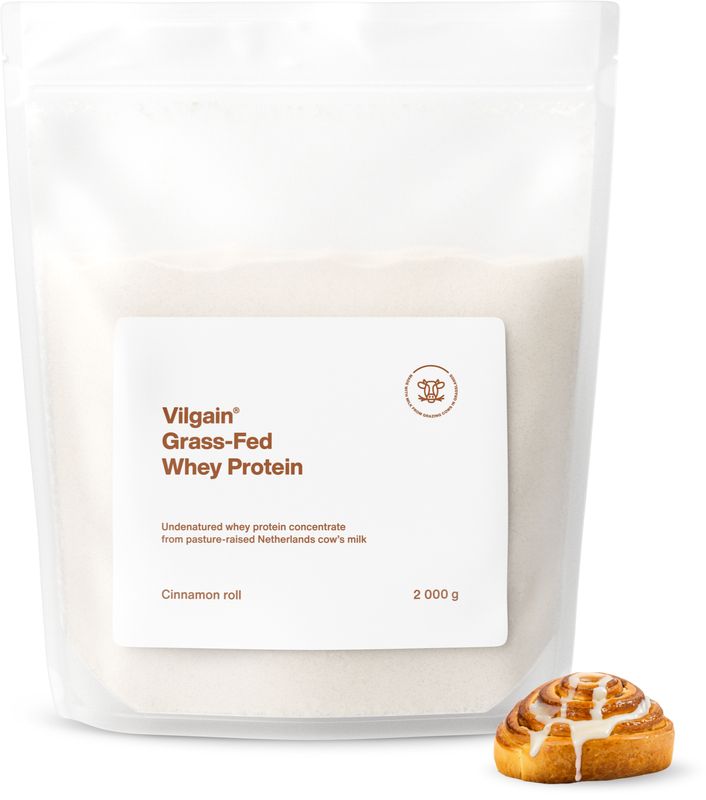 Vilgain Grass-Fed Whey Protein skořicová rolka 2000 g Obrázek