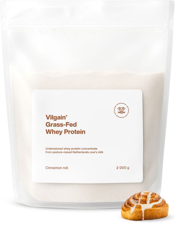 Vilgain Grass-Fed Whey Protein skořicová rolka 2000 g Obrázek