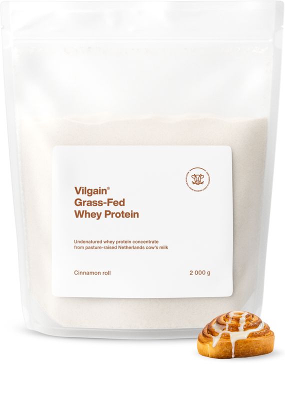 Vilgain Grass-Fed Whey Protein skořicová rolka 2000 g Obrázek