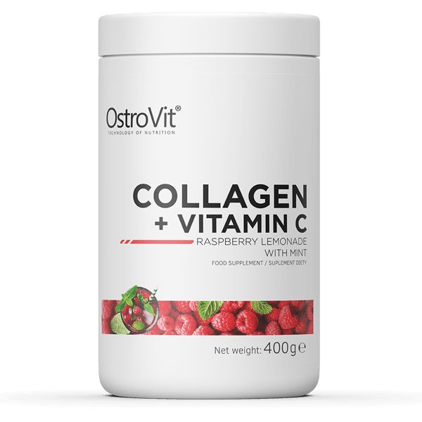 OstroVit Collagen + Vitamín C – malina/mäta 400 g