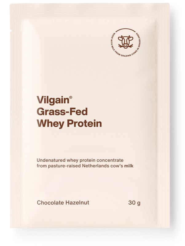 Vilgain Grass-Fed Whey Protein čokoláda/lískový ořech 30 g Obrázek