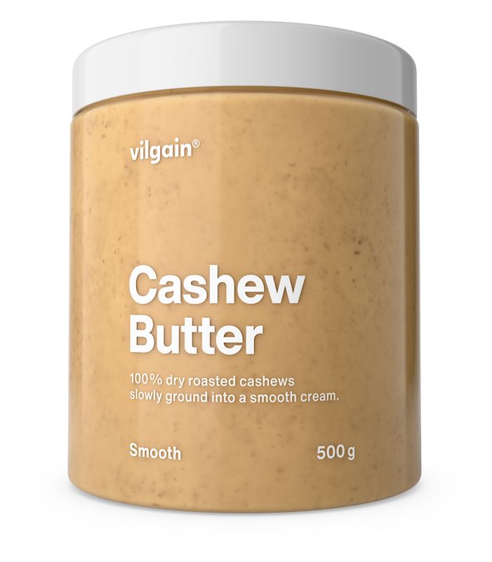 Levně Vilgain 100% Kešu máslo – jemné kešu oříšky 500 g