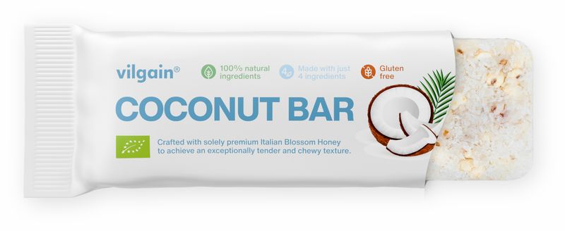 Vilgain Coconut Bar BIO 30 g Obrázek