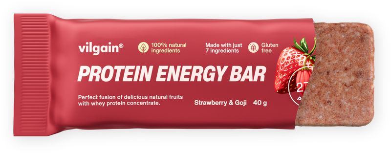 Vilgain Protein Energy Bar Jahoda a goji 40 g Obrázek