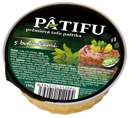 Levně Patifu prémiová tofu paštika – bylinková 100 g