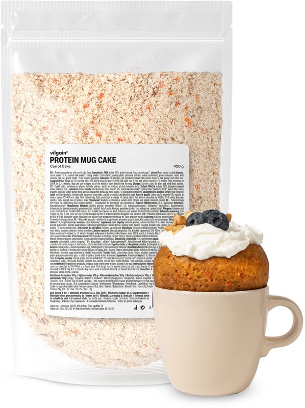 Vilgain Protein Mug Cake Mix – mrkvový dort 420 g