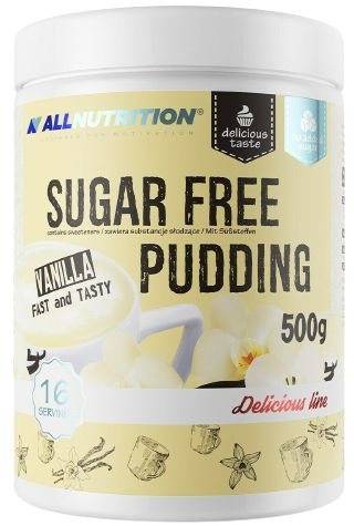 AllNutrition Delicious Line Sugar Free Pudding – vanília 500 g akciós termékkép 1