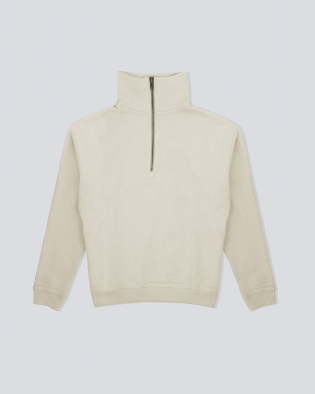 Vilgain Cotton Half Zip Hoodie – L Stone