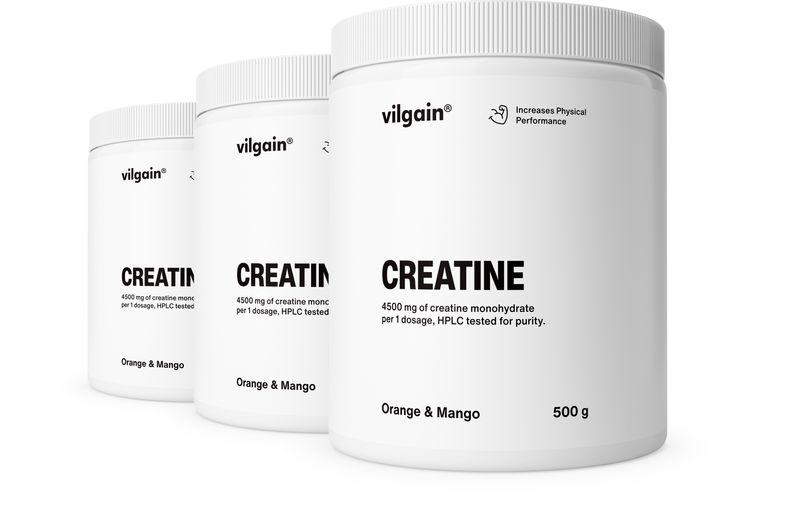 Vilgain Kreatin –  3× Mango a pomeranč 500 g Obrázek