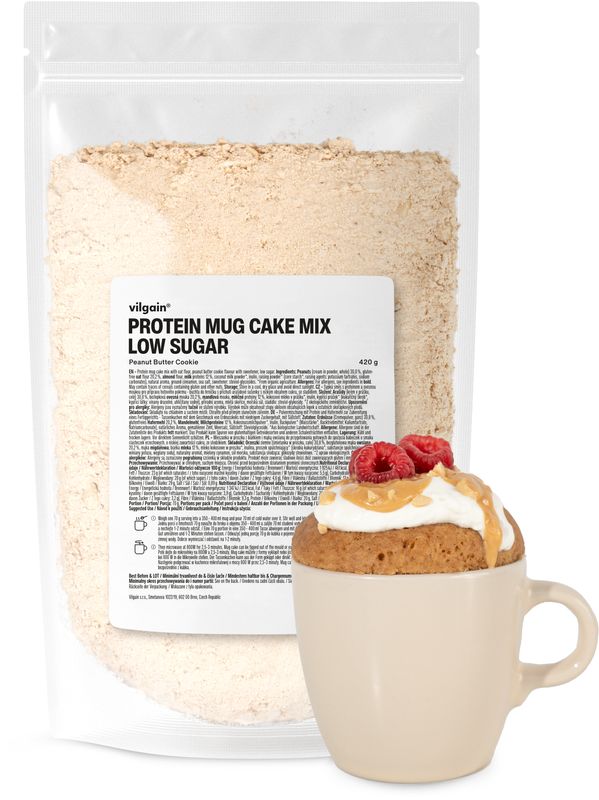 Vilgain Protein Mug Cake Mix Low Sugar peanut butter cookie 420 g