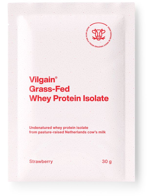 Vilgain Grass-Fed Whey Protein Isolate jahoda 30 g Obrázek