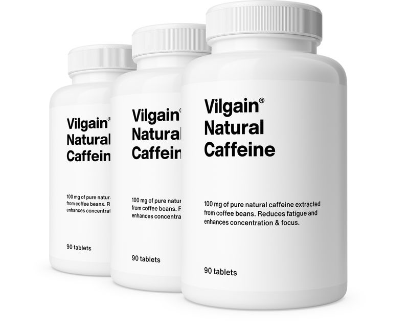 Vilgain Přírodní Kofein – 3× 90 tablet