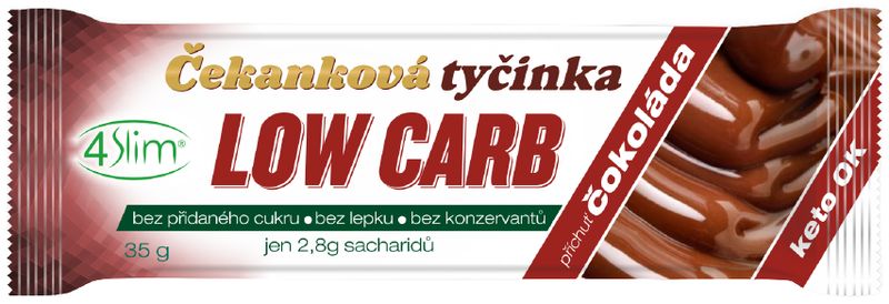4Slim Low carb čakanková tyčinka – čokoláda 35 g
