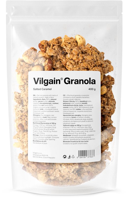 Vilgain Granola slaný karamel 400 g Obrázek