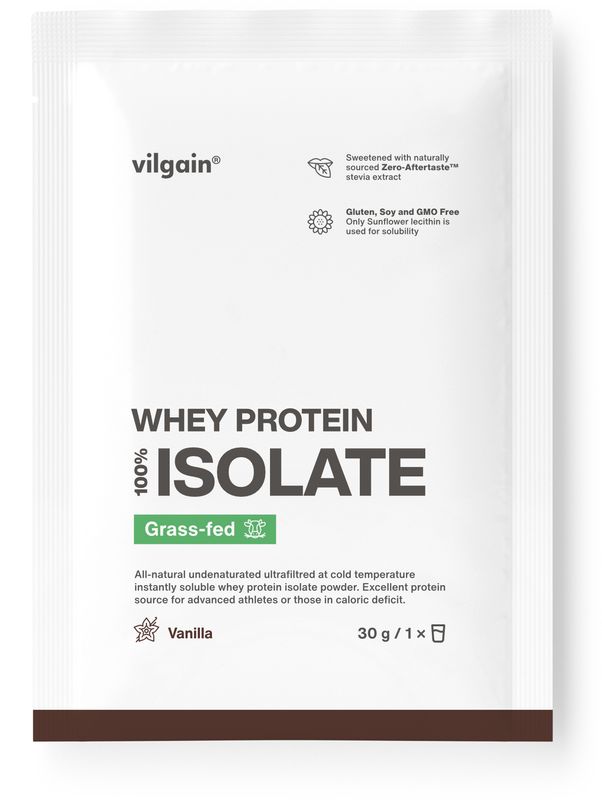 Vilgain Grass-Fed Whey Protein Isolate vanilka 30 g Obrázek