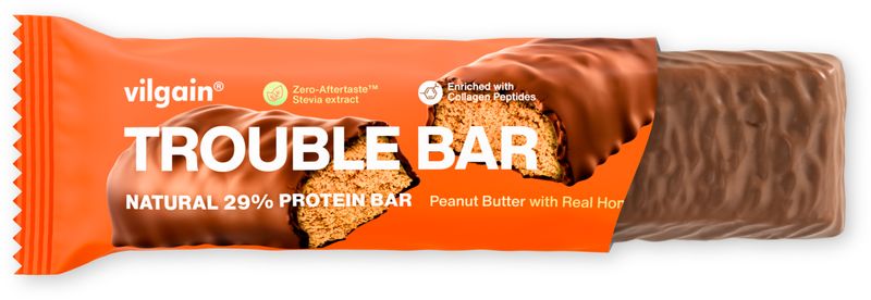 Vilgain Trouble Protein Bar – Mogyoróvaj mézzel 55 g akciós termékkép 1