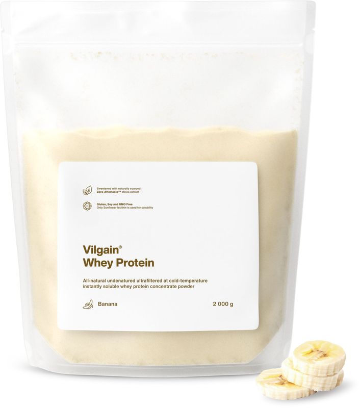 Vilgain Whey Protein banán 2000 g Obrázek