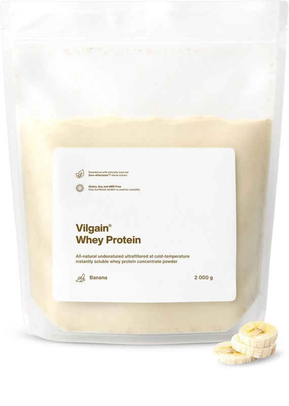 Vilgain Whey Protein banán 2000 g Obrázek