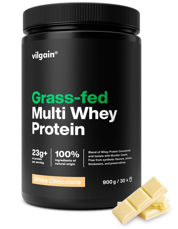 Vilgain Grass-Fed Multi Whey Protein bílá čokoláda 900 g