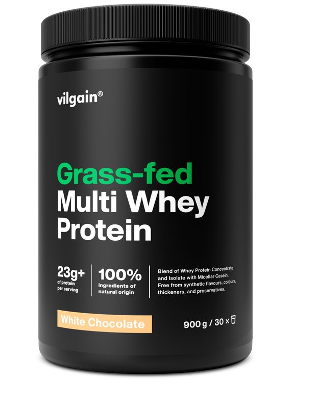 Vilgain Grass-Fed Multi Whey Protein bílá čokoláda 900 g Obrázek