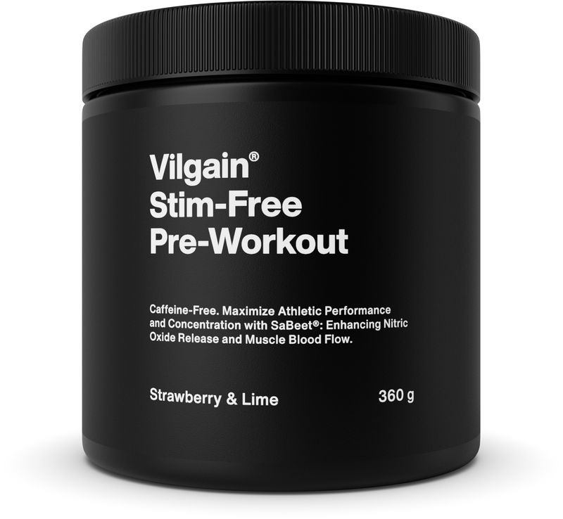 Vilgain Pre-Workout bez stimulantů 2.0 jahoda/limetka 360 g Obrázek