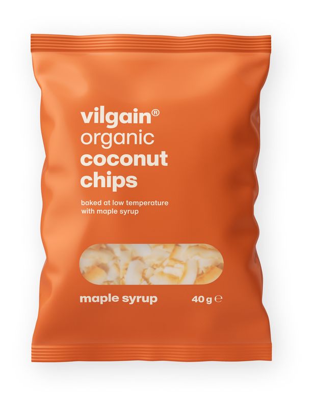 Levně Vilgain Kokosové chipsy BIO – javorový sirup 40 g