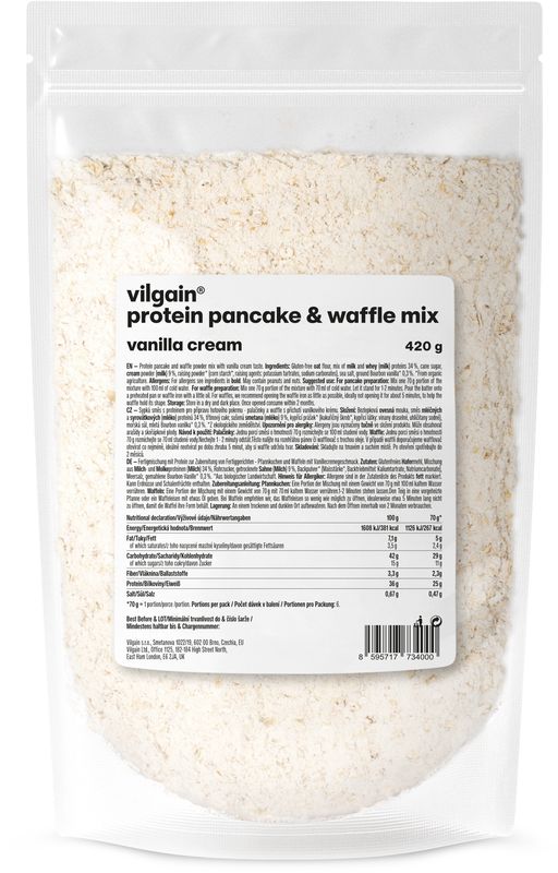 Vilgain Protein Pancake &amp; Waffle Mix – Vanilkový krém 420 g