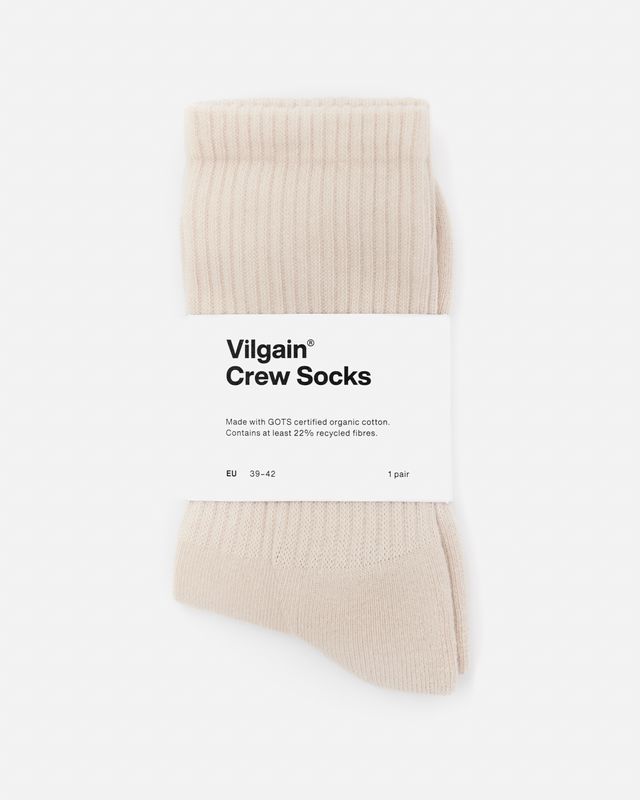 Vilgain Organic Crew Socks 43 - 46 1 pár stone Obrázek