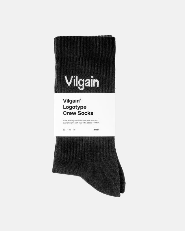 Vilgain Logotype Crew Socks 43 - 46 1 pár black Obrázek