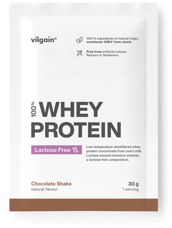 Vilgain Lactose Free Whey Protein Čokoládový šejk 30 g Obrázek