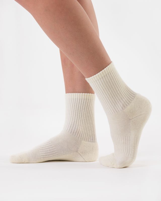 Vilgain Light Organic Crew Socks 43 - 46 1 pár Natural White Obrázek