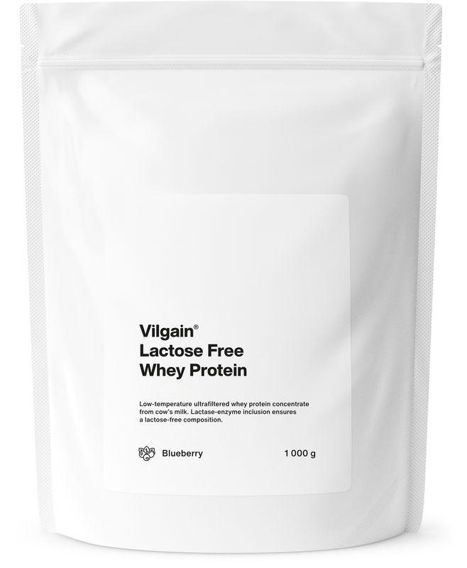 Vilgain Lactose Free Whey Protein borůvka 1000 g Obrázek