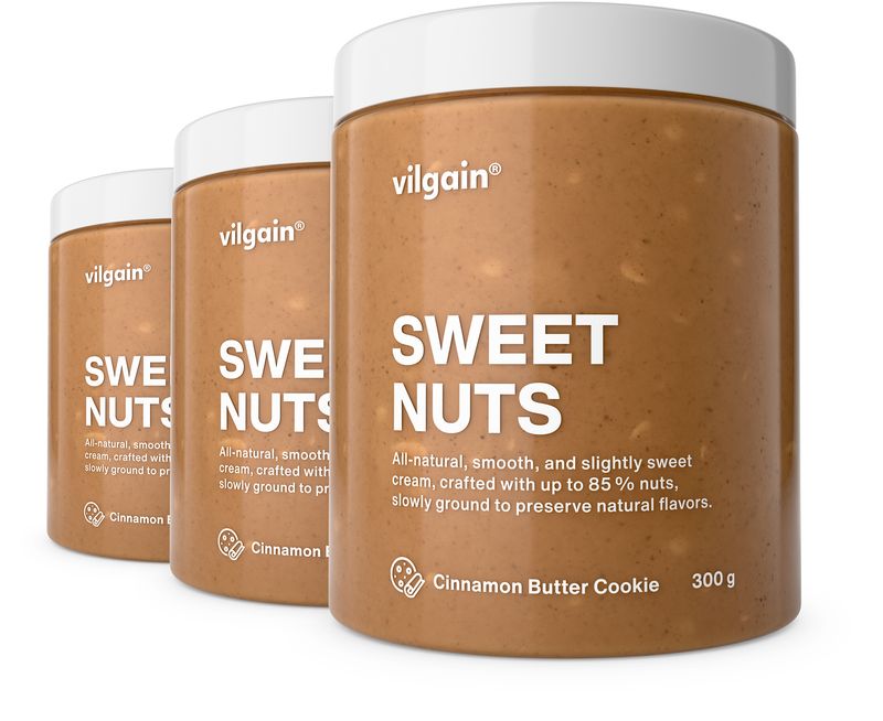 Vilgain Sweet Nuts – 3× Skořicovo-máslová sušenka 300 g