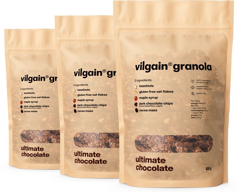 Levně Vilgain Granola – 3× ultimátní čokoláda 400 g