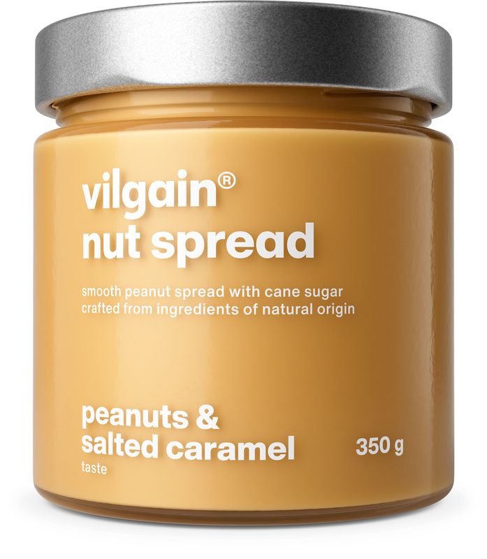 Vilgain Nut Spread – 3× Arašídy se slaným karamelem 350 g