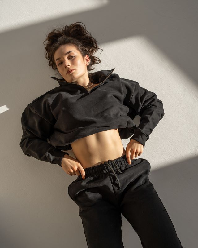 Vilgain Cotton Sweat Pants – L Jet black Obrázek